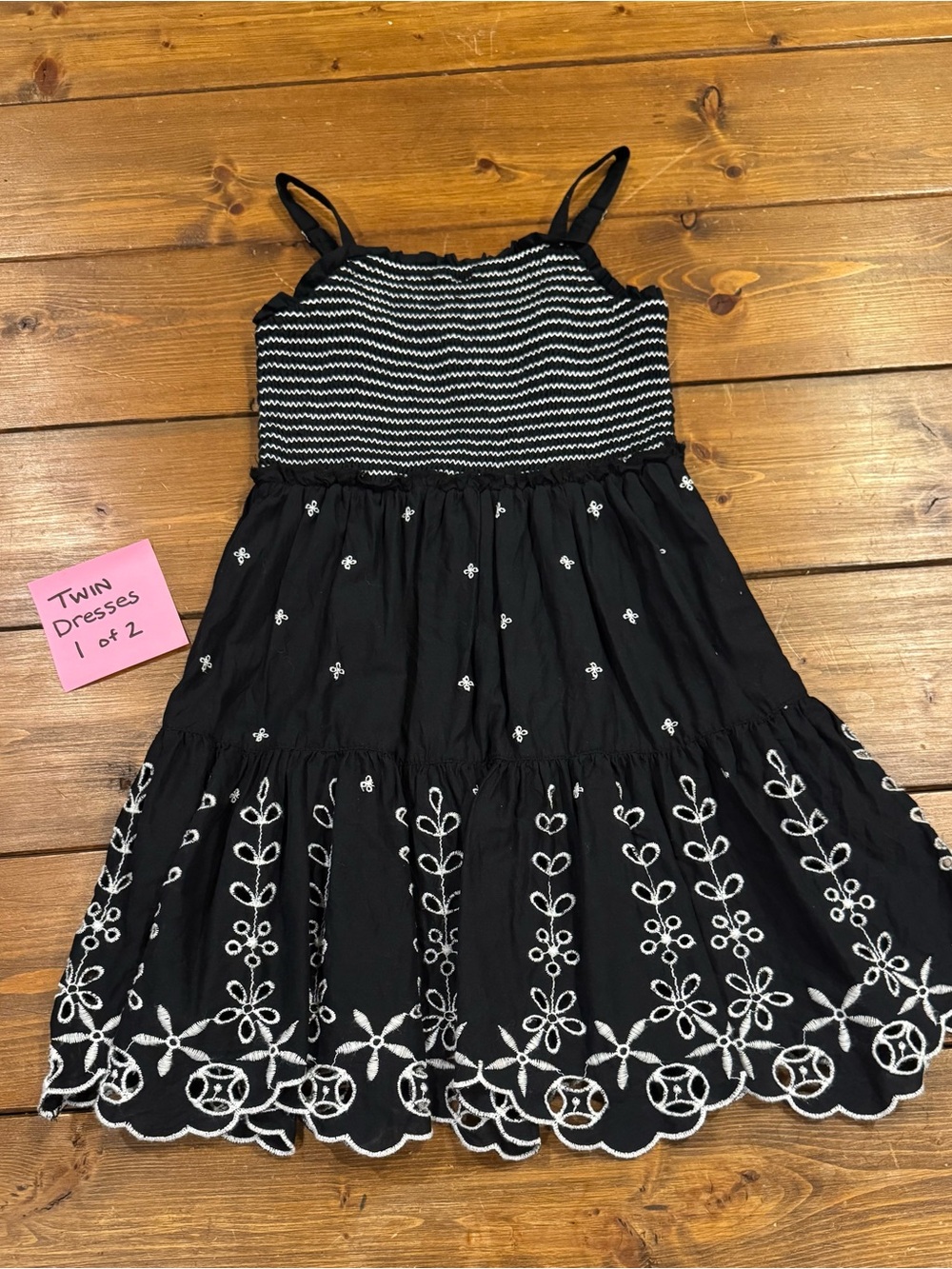 Twin Dress 1 of 2 Abercrombie Kids Smocked Embroidered Tiered Dress